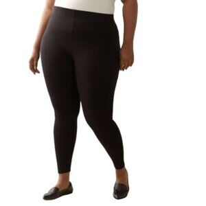 Addition Elle Leggings Wms 30 32 Viscose Blend Elastic Waist Black New